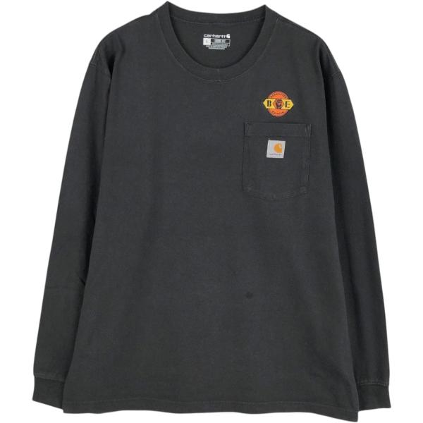 古着 カーハート Carhartt 無地ポケットロングTシャツ ロンT メンズL相当 /eaa669144