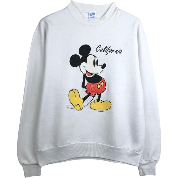 古着 90年代 Velva Sheen MICKEY MOUSE ミッキーマウス キャラクタースウェットシャツ トレーナー USA製 メンズM相当 /eaa670403