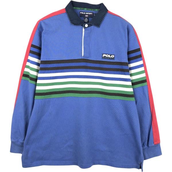 【希少】　ラルフローレン　ポロスポーツ　ラガーシャツ　ポロシャツ　長袖　ロンT 古着 ラルフローレン Ralph Lauren POLO SPORT ポロスポーツ 長袖