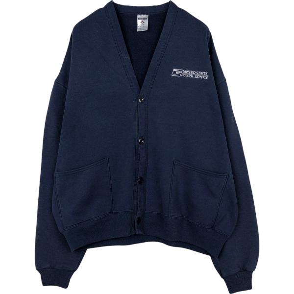 USA製 ジャージーズ スウェットカーディガン jerzeese メンズ 90s 古着 90年代 ジャージーズ Jerzees USPS スウェット スナップ