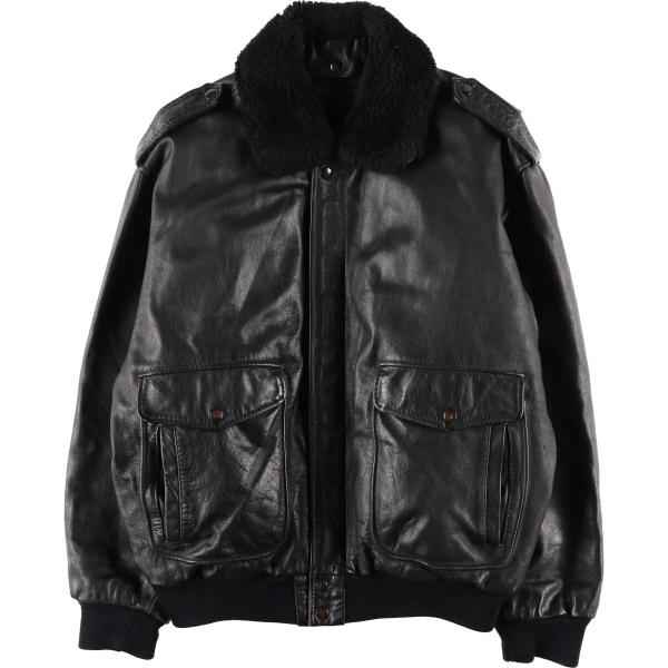 古着 G-1タイプ レザーフライトジャケット メンズXL相当 /evb004813