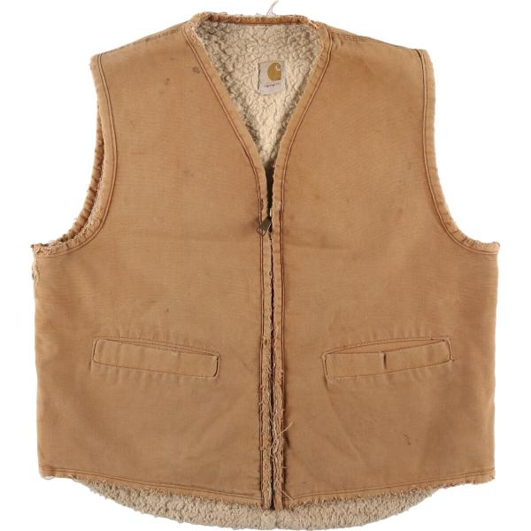 Carhartt ダック地ベスト 70年代 Carhartt（カーハート） 古着 70年代 プリントタグ ダックベスト