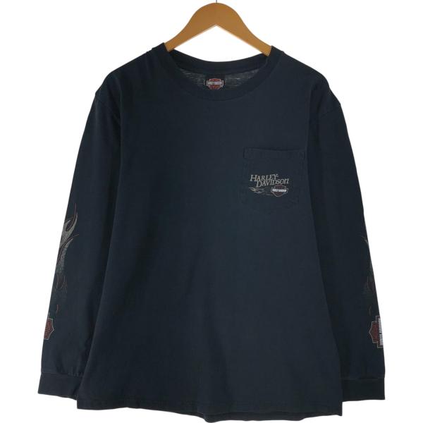USA製 ハーレーダビッドソン　tシャツ ハーレーT ファイヤーパターン　ロンT jamtrading1_eaa493786