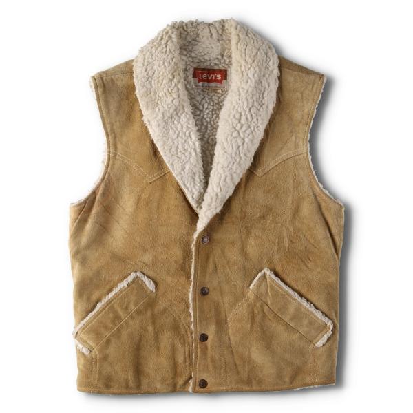 Levi's 古着 70年代 リーバイス ショールカラー スエードレザーベスト