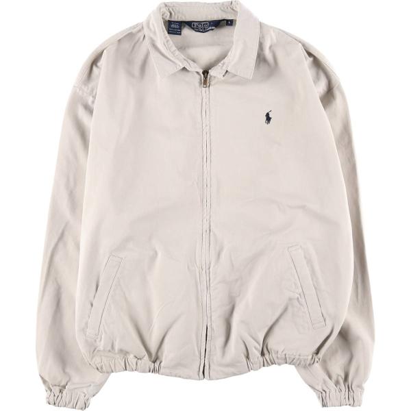 POLO RALPH LAUREN / ブルゾン/M/ポリエステル/BEG/無地 古着 ラルフローレン Ralph Lauren POLO by スイングトップ スポーツ