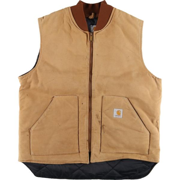 [激レア]90’s USA製ヴィンテージカーハートベスト　ブラック 腰ゴム］90's USA製 carhartt”カーハート”ダック ベスト | Rico