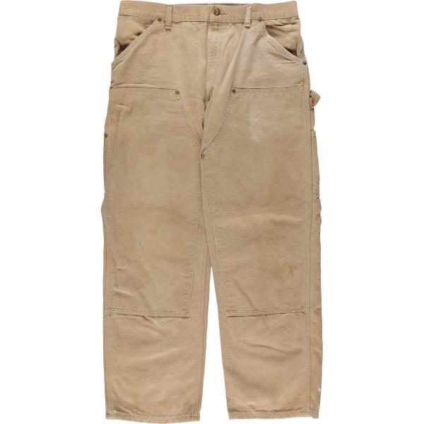 90s Carhartt ダブルニー W29 USA製 ダック ペインターパンツ 90s USA製 carharttカーハート ダック地 ダブルニー ペインター