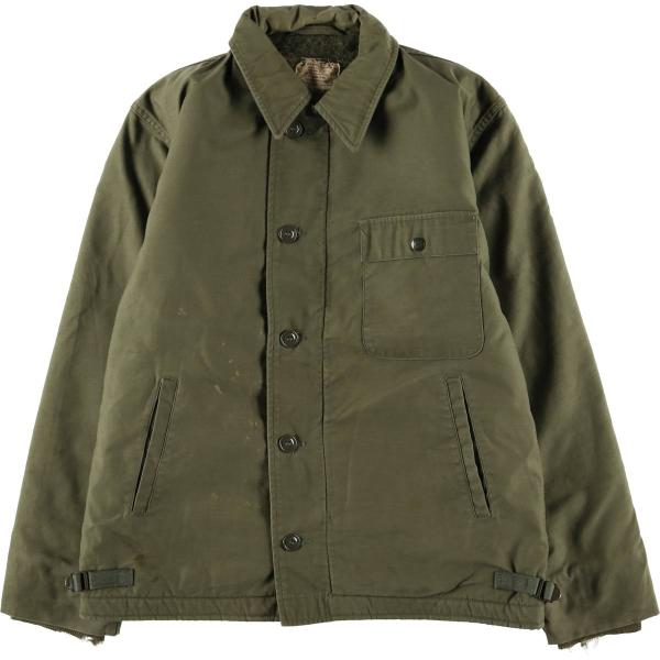 古着 60年代 米軍実品 A-2 バックステンシル ミリタリー デッキジャケット USA製 MEDIUM(38-40) メンズM相当 ヴィンテージ/evb030281 古着 60年代 米軍実品 A-2 バックステンシル ミリタリー デッキ