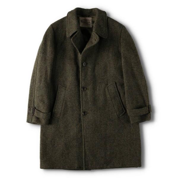 古着 60年代 Harris Tweed ハリスツイード ヘリンボーン ウールロング