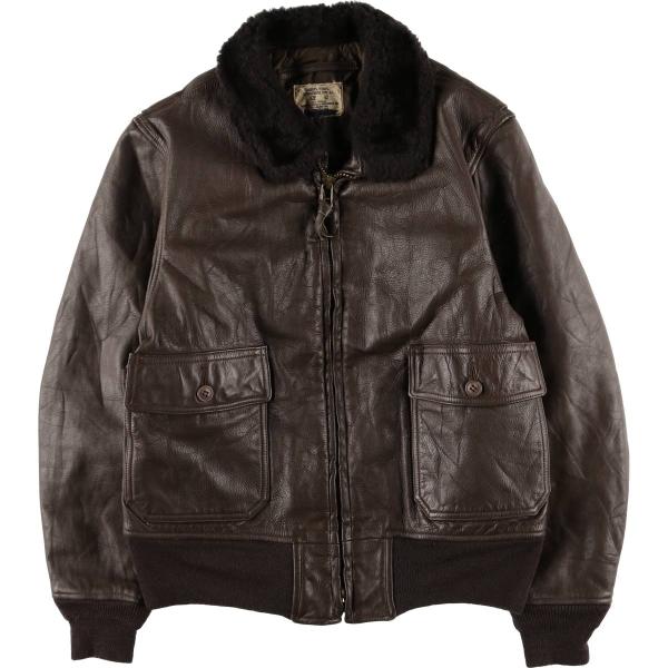 古着 70年代 米軍実品 G-1 レザーフライトジャケット USA製 42 メンズM