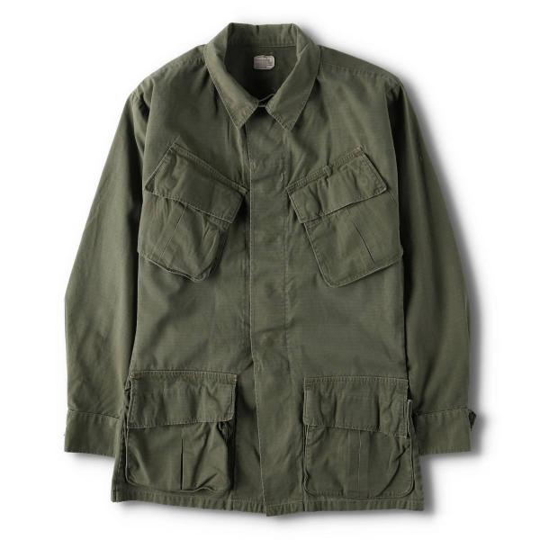 60s US ARMY 4th リップストップ ジャングルファティーグジャケット 古着 60年代 米軍実品 ジャングルファティーグ 4th リップス