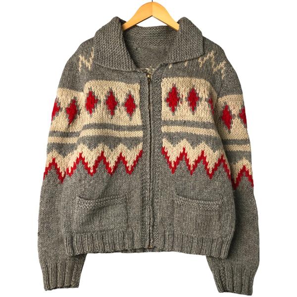 古着 60年代~ 総柄 カウチンセーター メンズM相当 ヴィンテージ