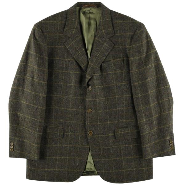 美品　バーバリーズ　チェック　ダブルジャケット　ウール　ビンテージ　11号 BURBERRY（バーバリー） 古着 Burberry's チェック柄 ウールテーラード