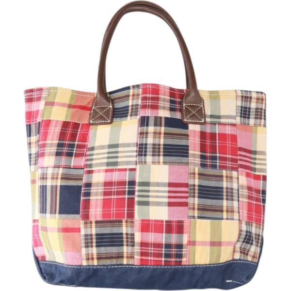イーサンハント　L.L. bean マドラスチェック トートバッグ L.L.Bean 古着 エルエルビーン QUALITY GUARANTEED マドラス