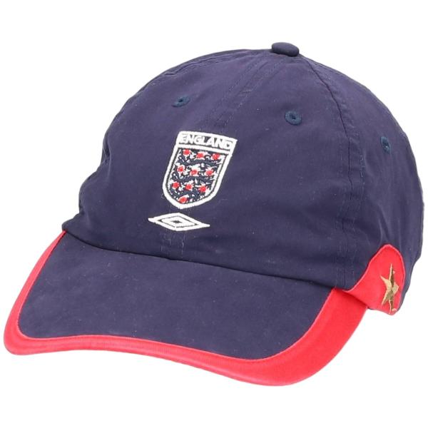 希少　レア　アンブロ イングランド代表 スポンサー付　キャップ ネイビー umbro（アンブロ） 古着 イングランド代表 ベースボールキャップ 6