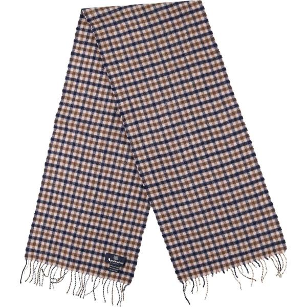 Aquascutum（アクアスキュータム） 古着 チェック柄 ウールマフラー