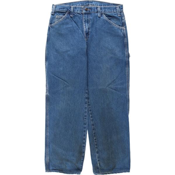90s Dickies ディッキーズ デニムペインターパンツ リペア W32 Dickies（ディッキーズ） 古着 Dickies Relaxed Fit デニムペインター