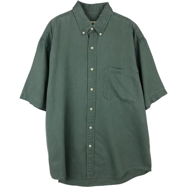 Eddie Bauer（エディーバウアー） 古着 半袖 リネン ボタンダウン