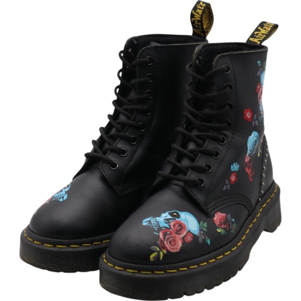 Dr.Martens 古着 ドクターマーチン 花柄 ドクロ柄 スカル柄 8