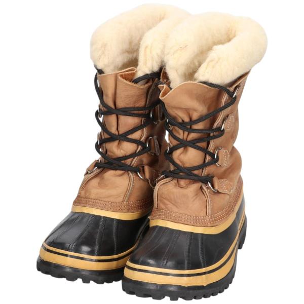 B06476 未使用品 SOREL CARIBOU ヌバックレザー ブーツ 23 SOREL（ソレル） 古着 SOREL CARIBOU カリブー 編み上げブーツ スノー