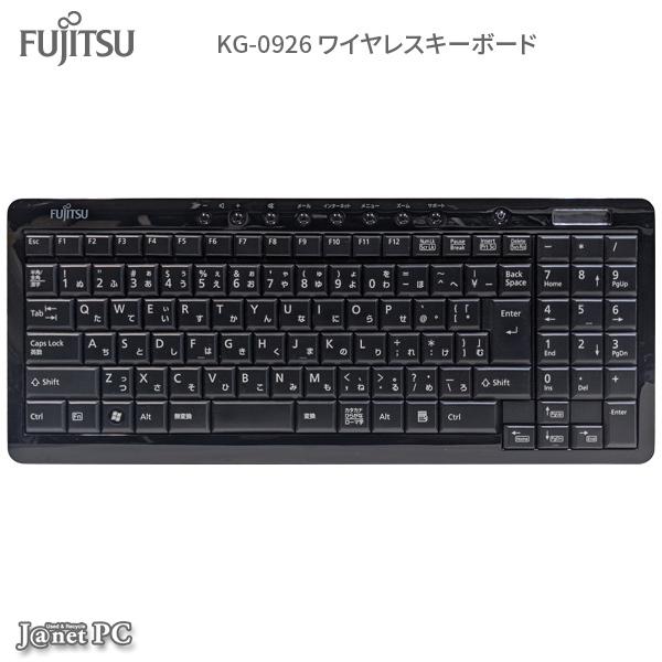 FUJITSU 富士通 KG-0926 純正 ワイヤレスキーボード 黒 ブラック 日本
