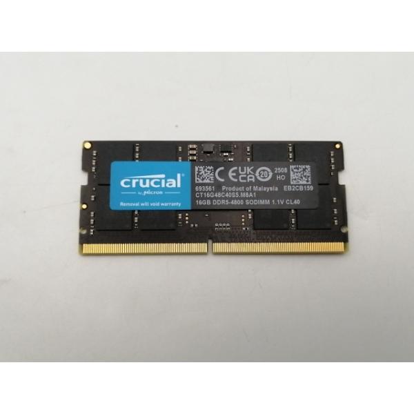 DDR5 SODIMM 4800 16GB ノートPC ベアボーン 中古】262PIN SODIMM 16GB DDR5-4800(PC5-38400)【ノートPC用】【EC