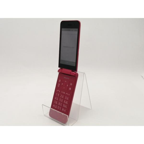 中古】KYOCERA docomo 【SIMフリー】 DIGNOケータイ レッド KY-42C【EC