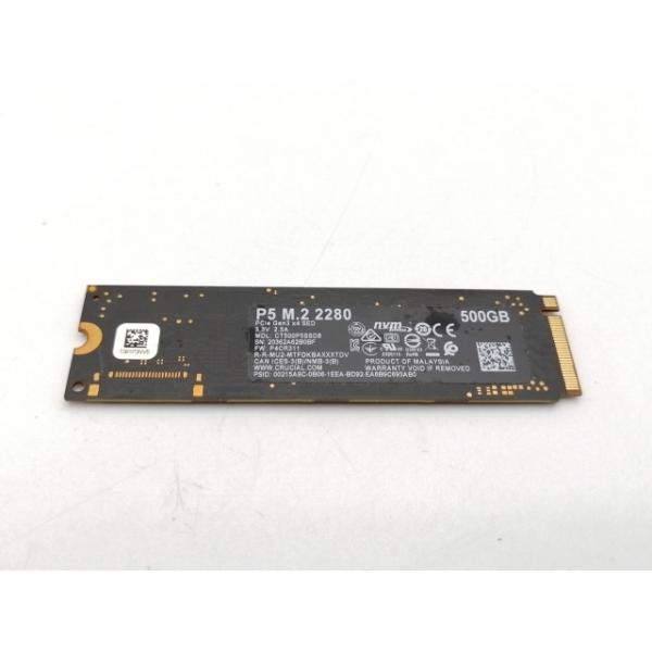 中古】Crucial P5(CT500P5SSD8JP) 500GB/M.2 2280(PCIe3.0 NVMe)【EC