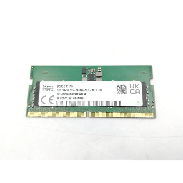 中古】262PIN SODIMM 8GB DDR5-5600(PC5-44800)【ノートPC用】【DS秋葉