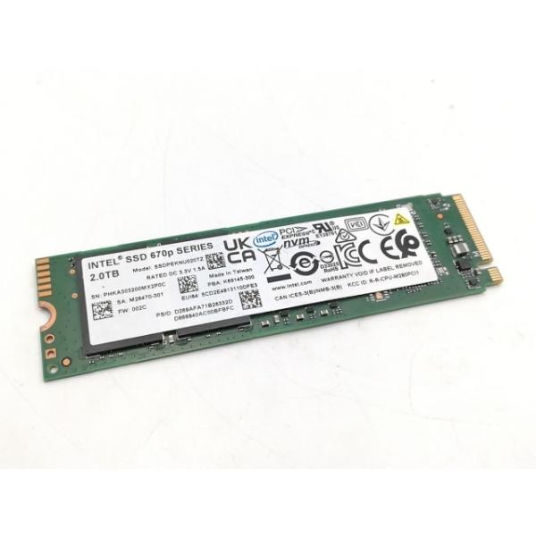 中古】Intel Intel SSD 670p(SSDPEKNU020TZX1) 2TB/M.2 2280(PCIe3.0