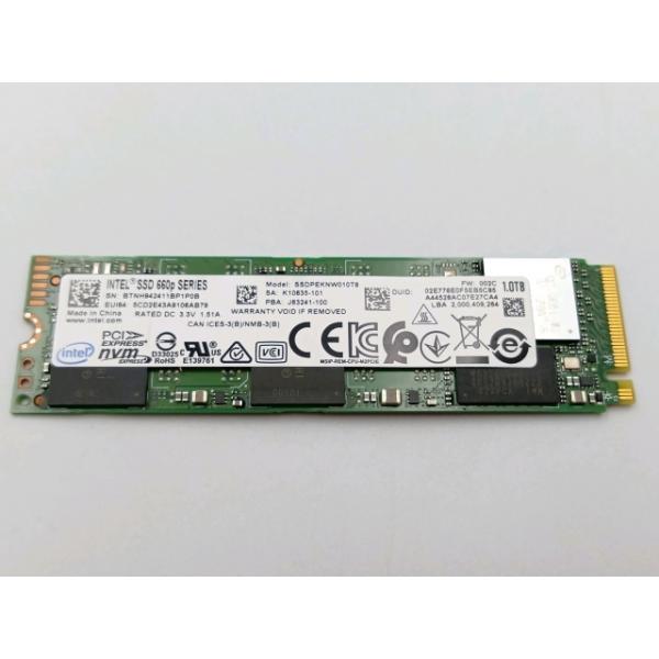 中古】Intel SSD 660p SSDPEKNW010T8X1 1TB/M.2 2280(PCIe3.0 NVMe