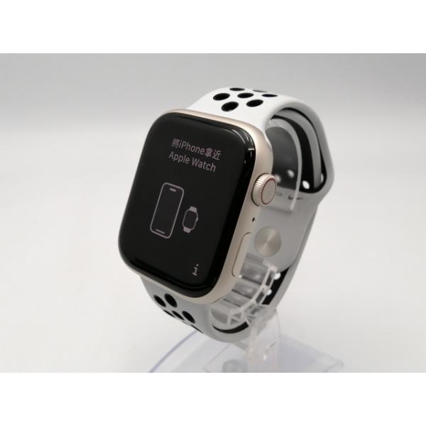 中古】Apple Watch Nike Series7 Cellular 45mm スターライトアルミ