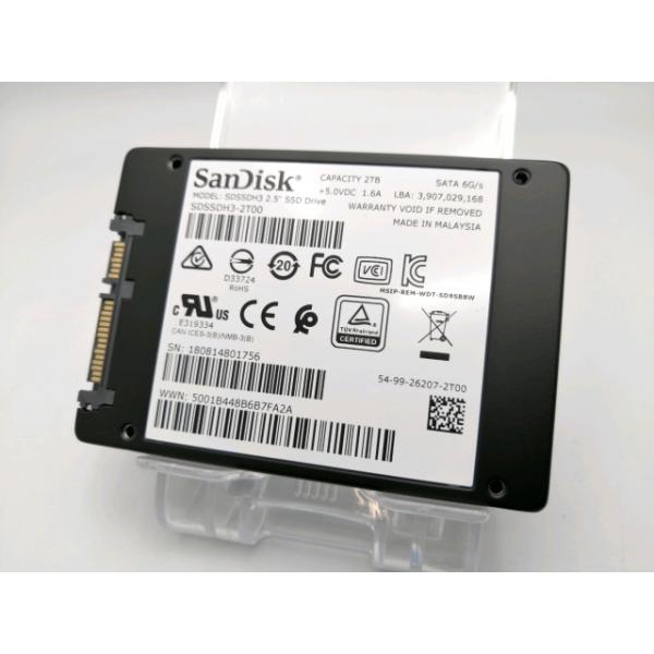 中古】SanDisk Ultra 3D SSD SDSSDH3-2T00 2TB/6GbpsSATA【ECセンター