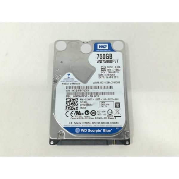 ■分類：2.5インチ 内蔵型SATA HDD■ランク：中古■メーカー：W.D.■製造番号：WX21EB1TU303■備考：付属品：本体のみ■保証期間：１週間■注意事項：お客様のモニター発色の具合によって、実際の商品と色合いが異なる場合があります。
