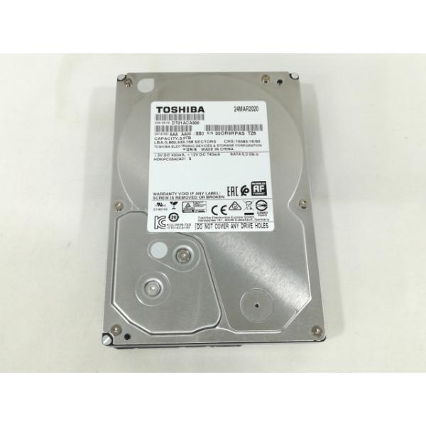 ■分類：3.5インチ 内蔵型SATA HDD■ランク：中古■メーカー：TOSHIBA■製造番号：30OR9RPASTZ6■備考：付属品：本体のみ■保証期間：１週間■注意事項：お客様のモニター発色の具合によって、実際の商品と色合いが異なる場合...