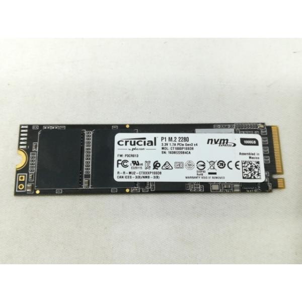 中古】Crucial P1(CT1000P1SSD8JP) 1TB/M.2 2280(PCIe3.0 NVMe)/QLC