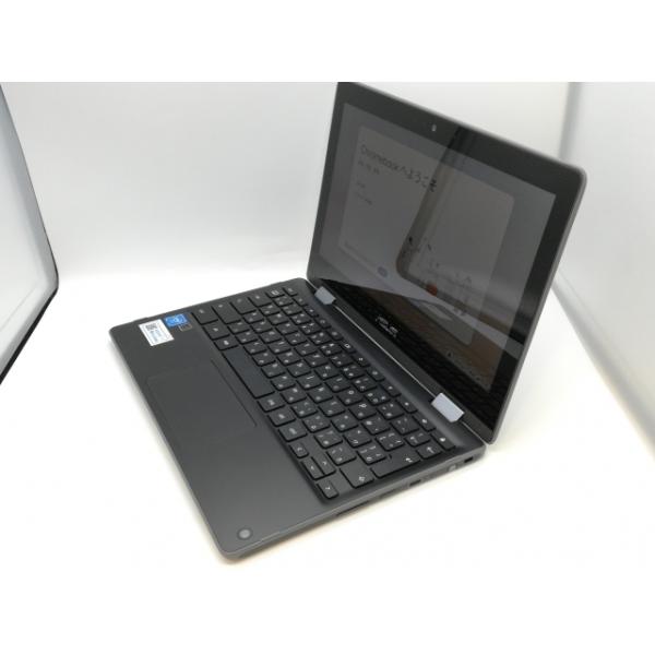 中古】Chromebook Flip C214MA C214MA-BW0028 ダークグレー【Celeron
