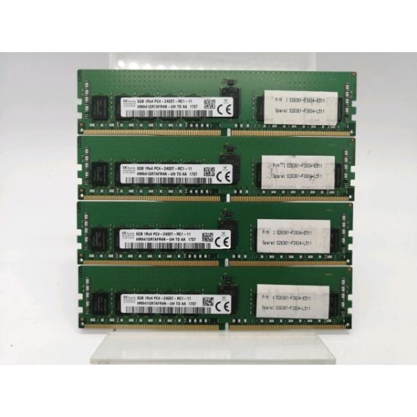 正常動作品　DDR4-3200 8G x 4本 = 32GB 中古】DDR4 8GB 4本セット 計32GB PC4-19200(DDR4-2400) Registered