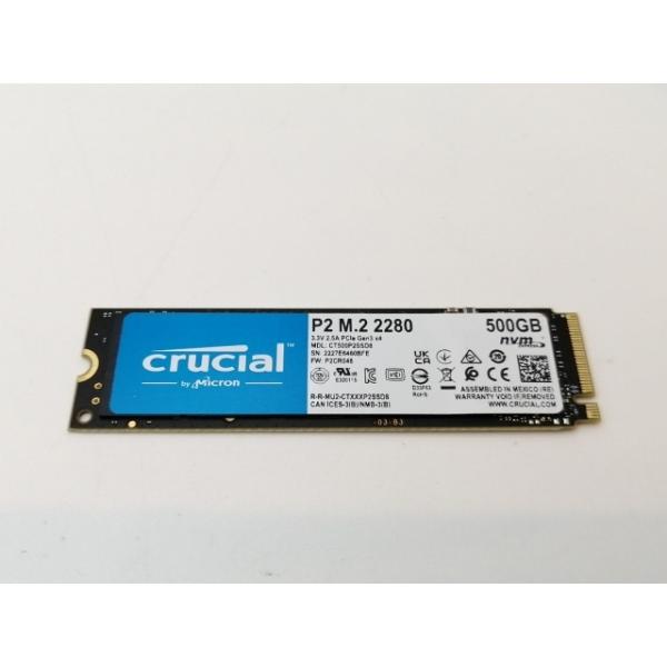 中古】Crucial P2(CT500P2SSD8JP) 500GB/M.2 2280(PCIe3.0 NVMe)/QLC