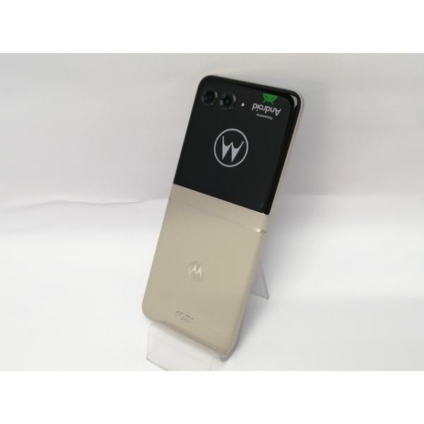 中古】MOTOROLA SoftBank 【SIMフリー】 motorola razr 50s サンド