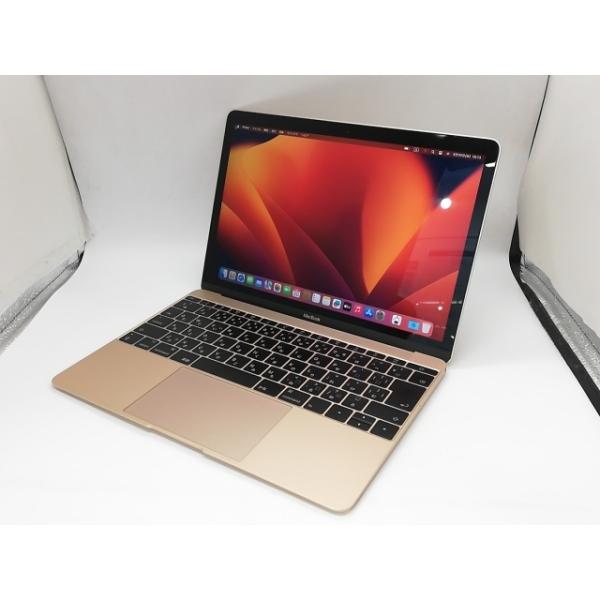 中古】Apple MacBook 12インチ CoreM3:1.2GHz 256GB ゴールド MNYK2J/A