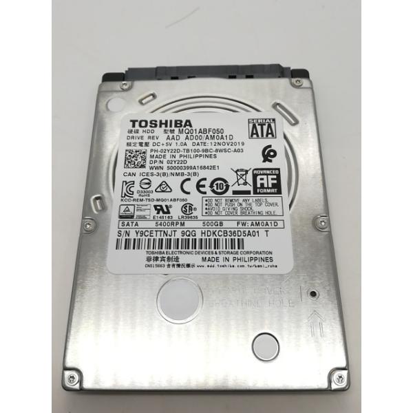 ■分類：2.5インチ 内蔵型SATA HDD■ランク：中古■メーカー：TOSHIBA■製造番号：TTNJT■備考：メーカー：TOSHIBA 付属品：本体のみ■保証期間：１週間■注意事項：お客様のモニター発色の具合によって、実際の商品と色合い...