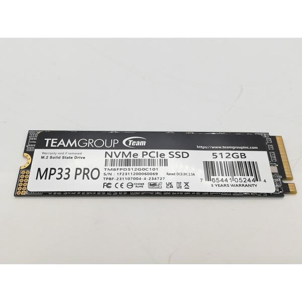■分類：SSD■ランク：中古■メーカー：各社■製造番号：1F2311200060069■備考：Team TM8FPD512G0C101 総書込容量：約11TB 付属品：本体のみ■保証期間：１週間■注意事項：お客様のモニター発色の具合によって...