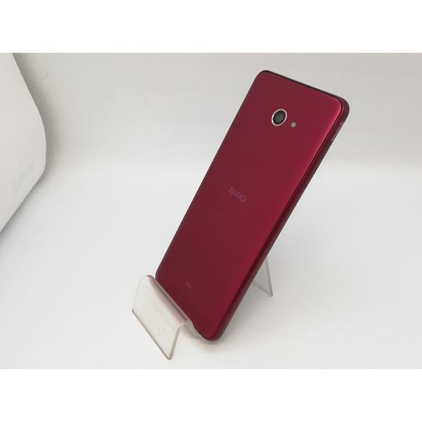 中古】KYOCERA au 【SIMロック解除済み】 BASIO4 ワインレッド 3GB
