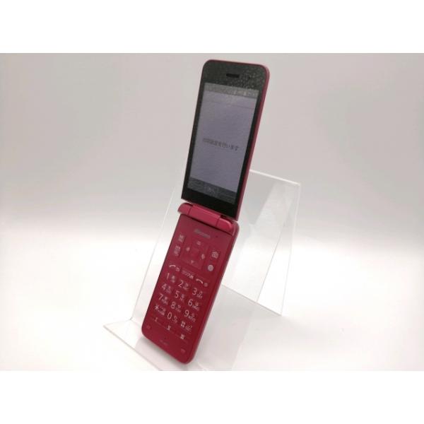 中古】KYOCERA docomo 【SIMフリー】 DIGNOケータイ レッド KY-42C