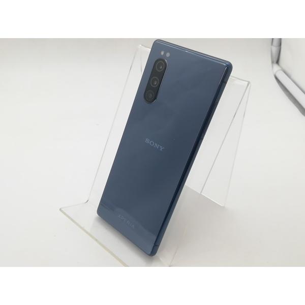 【中古】SONY 国内版 【SIMフリー】 Xperia 5 ブルー 6GB 128GB J9260【柏】保証期間１ヶ月【ランクB】