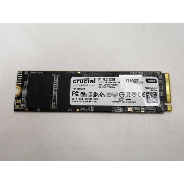中古】Crucial P1(CT1000P1SSD8JP) 1TB/M.2 2280(PCIe3.0 NVMe)/QLC
