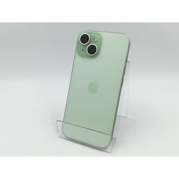 【中古】Apple SoftBank 【SIMフリー】 iPhone 15 128GB グリーン MTMM3J/A【千葉】保証期間１ヶ月【ランクB】