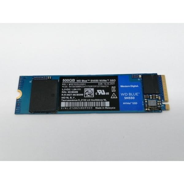 中古】W.D. WD Blue SN550(WDS500G2B0C) 500GB/M.2 2280(PCIe3.0 NVMe