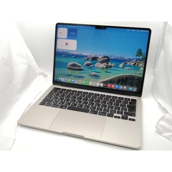 【中古】Apple MacBook Air 13インチ  M3(CPU:8C/GPU:10C) 8GB/512GB スターライト MRXU3J/A (13インチ, M3, 2024)【大須2】保証期間１ヶ月【ランクA】